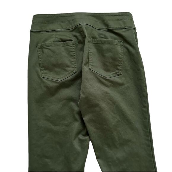 Loft Pants Army Green Stretch High Rise High Waisted Tapered Ankle Pants Size 12 - Picture 7 of 12